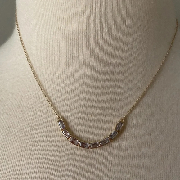 Anthropologie Dainty Arc Gold  Necklace - Picture 1 of 5